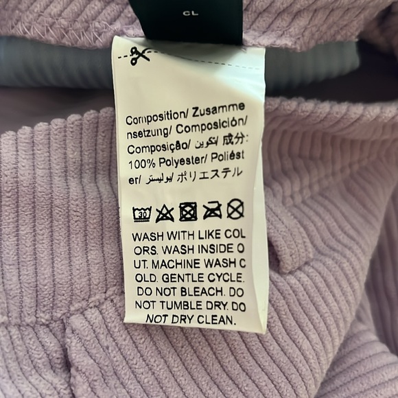 Vintage Salanta corduroy pants Polyester Color Block Purple Blue US 6 - Picture 9 of 10